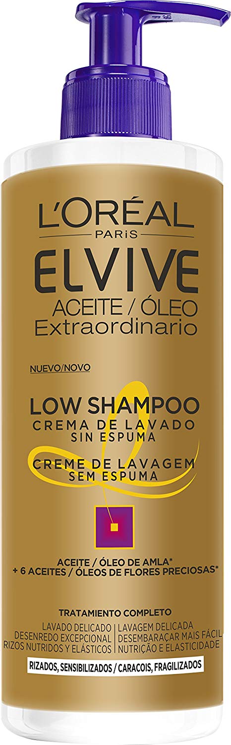 Champú Low Shampoo para cabello rizado de L’Oréal Paris Elvive