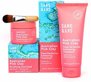 Set de cuidado facial con arcilla rosa australiana Perfect Skin de Sand & Sky