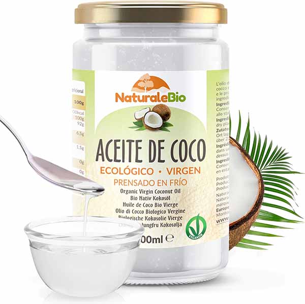 Aceite de coco natural.